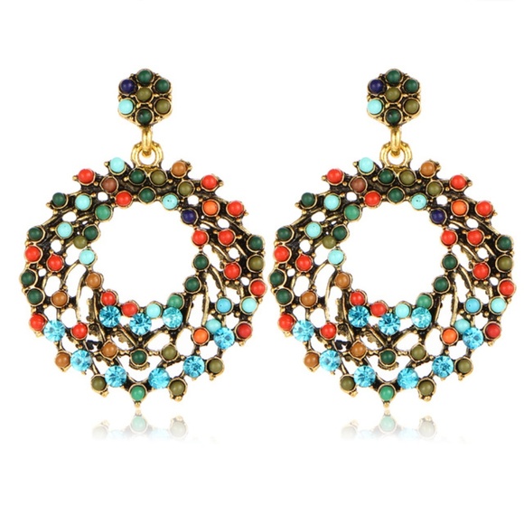 Jewelry - Colorful Boho Luxury Vintage Earrings